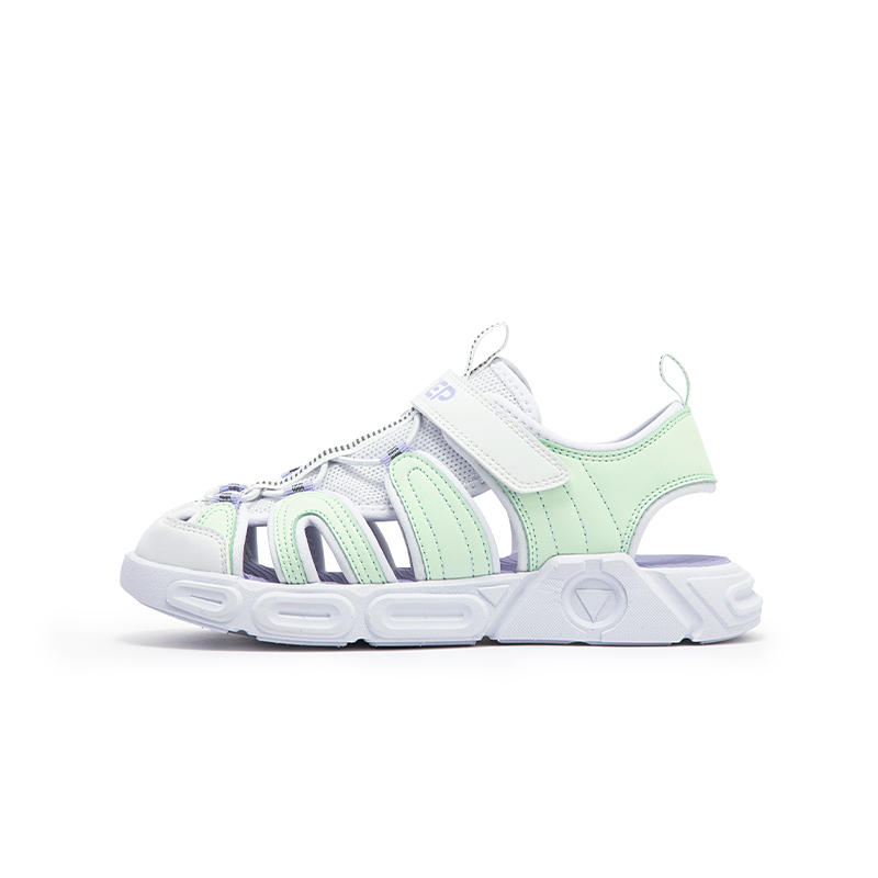 

XTEP Детские сандалии Special Step с низким дышащим противоскользящим верхом, белого, светло-зеленого цвета