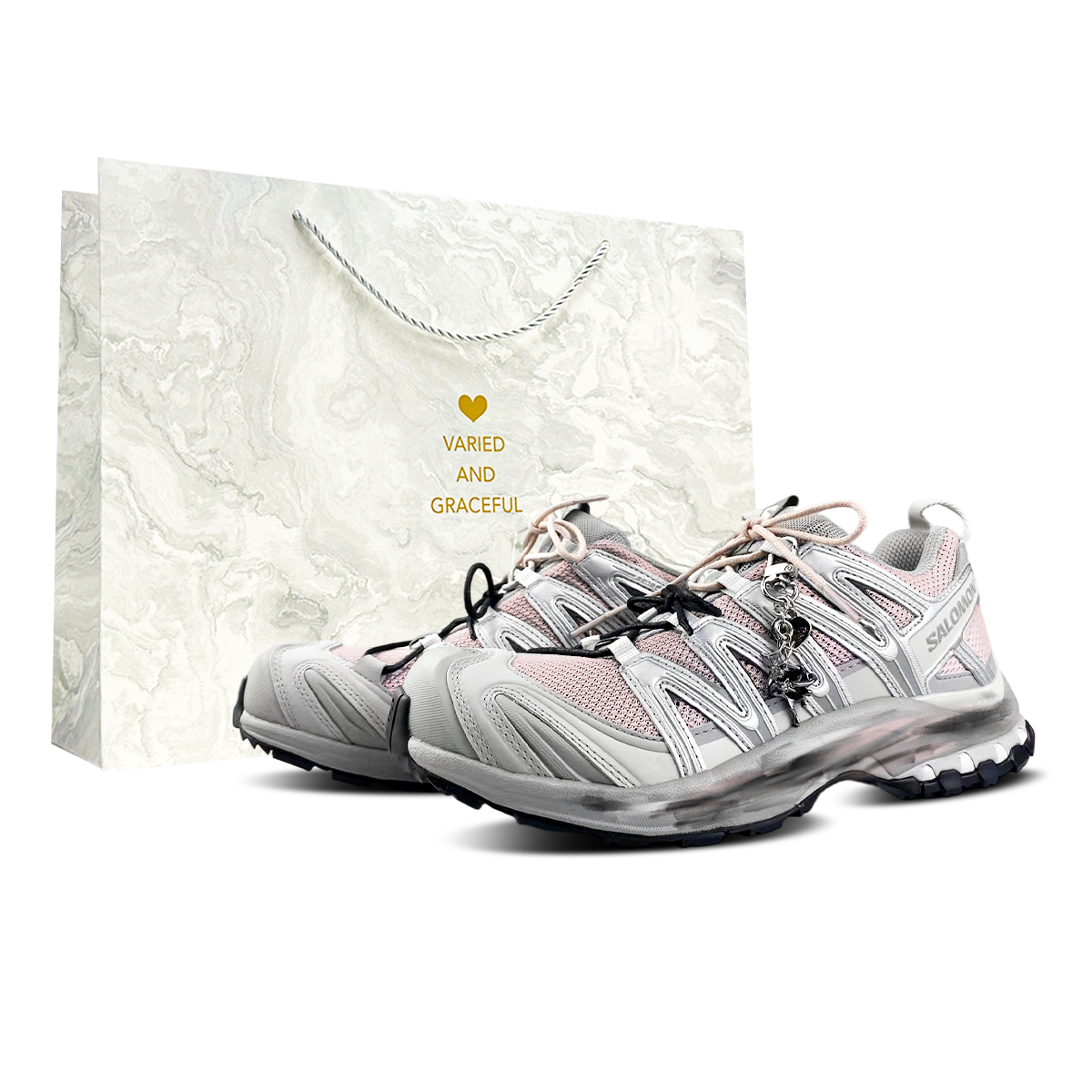 

XA PRO 3D Cushioning Support Low top кроссовки для бега Unisex SALOMON, серый shopping bag