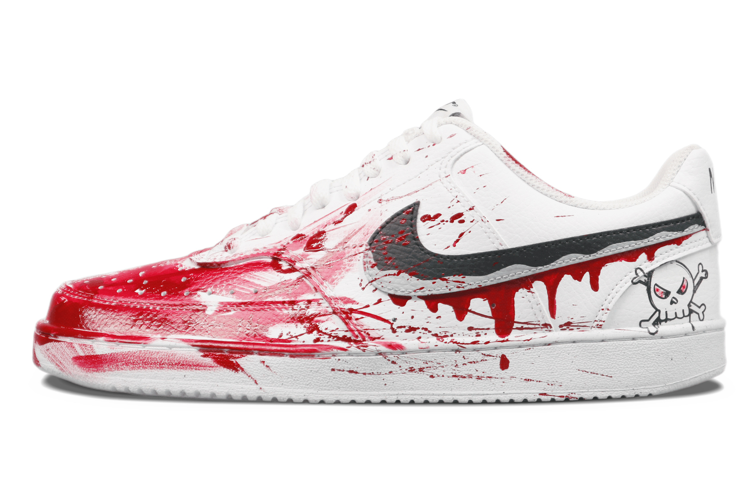 

Nike Кроссовки Court Vision 1 мужские низкие белые черные красные белые, цвет White