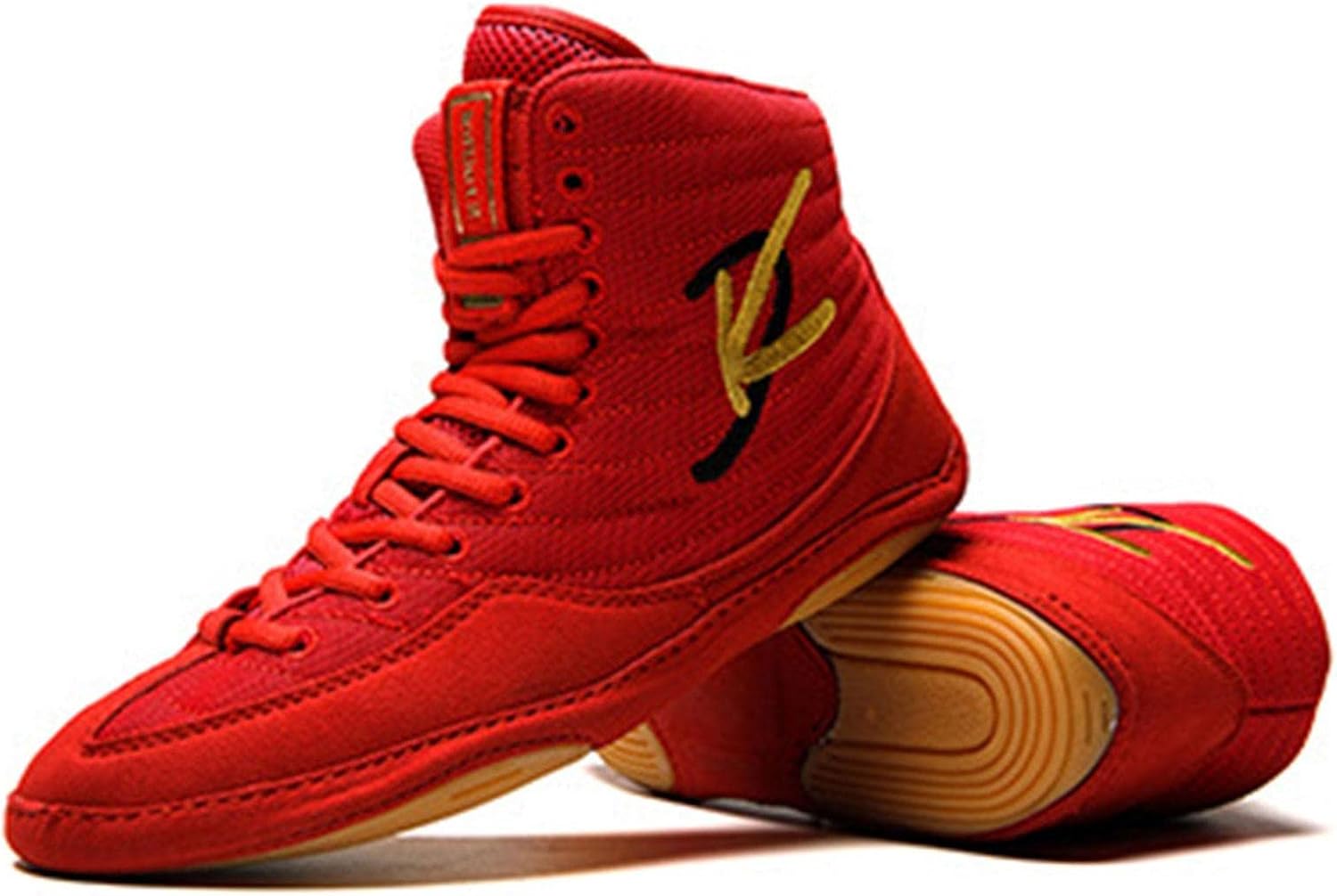 

Боксерские ботинки TECDOTO для мужчин, противоскользящие, с резиновой подошвой, дышащие тренировочные кроссовки, черные, размер 9