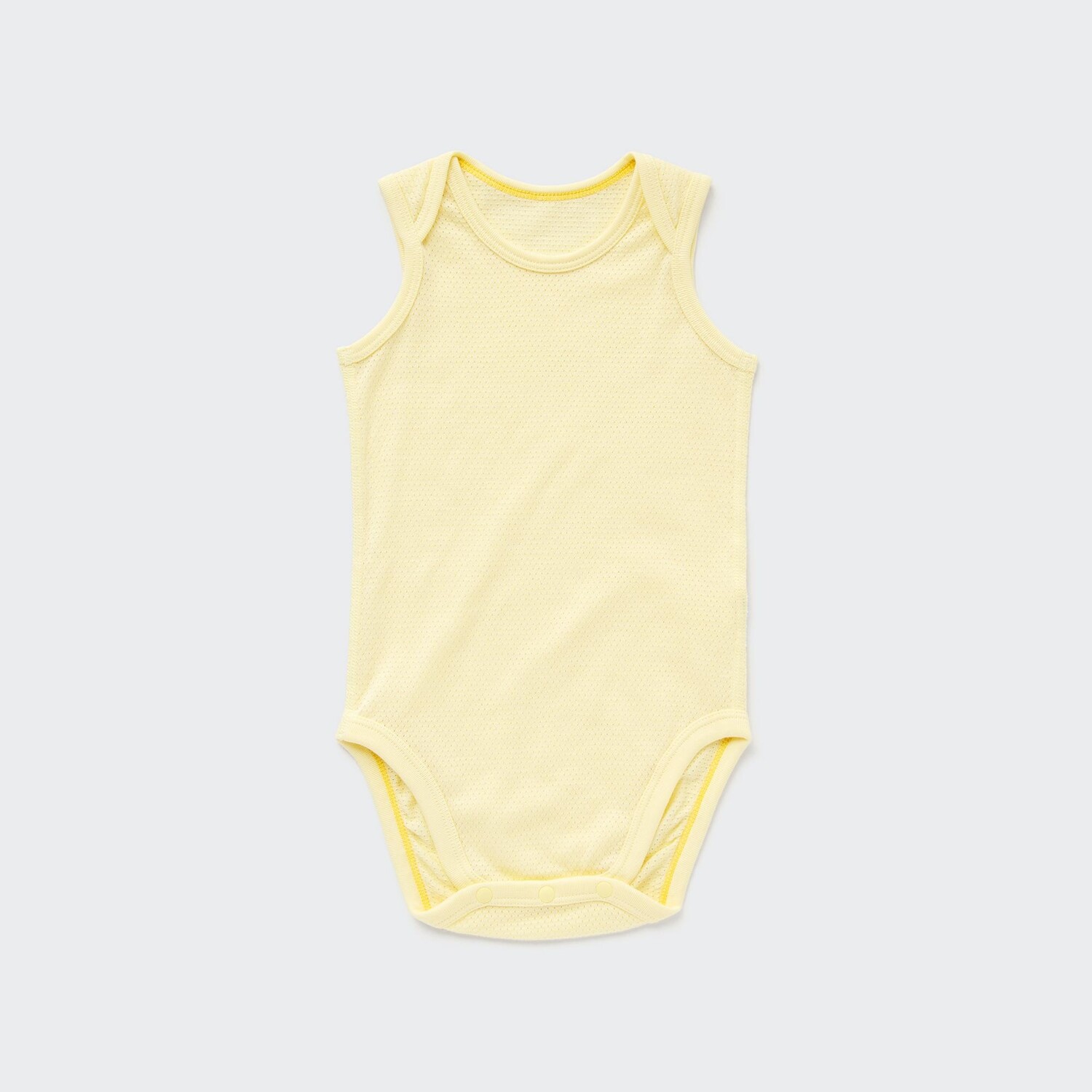 

Боди UNIQLO из хлопковой сетки без рукавов, желтый