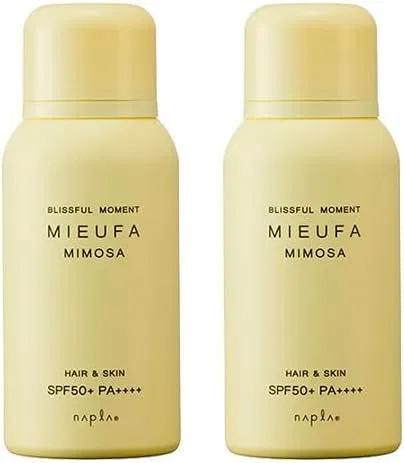 Спрей-защита от солнца Napra Meifa Fragrance UV, набор 2 шт., 80 г, SPF 50 PA++++, мимоза