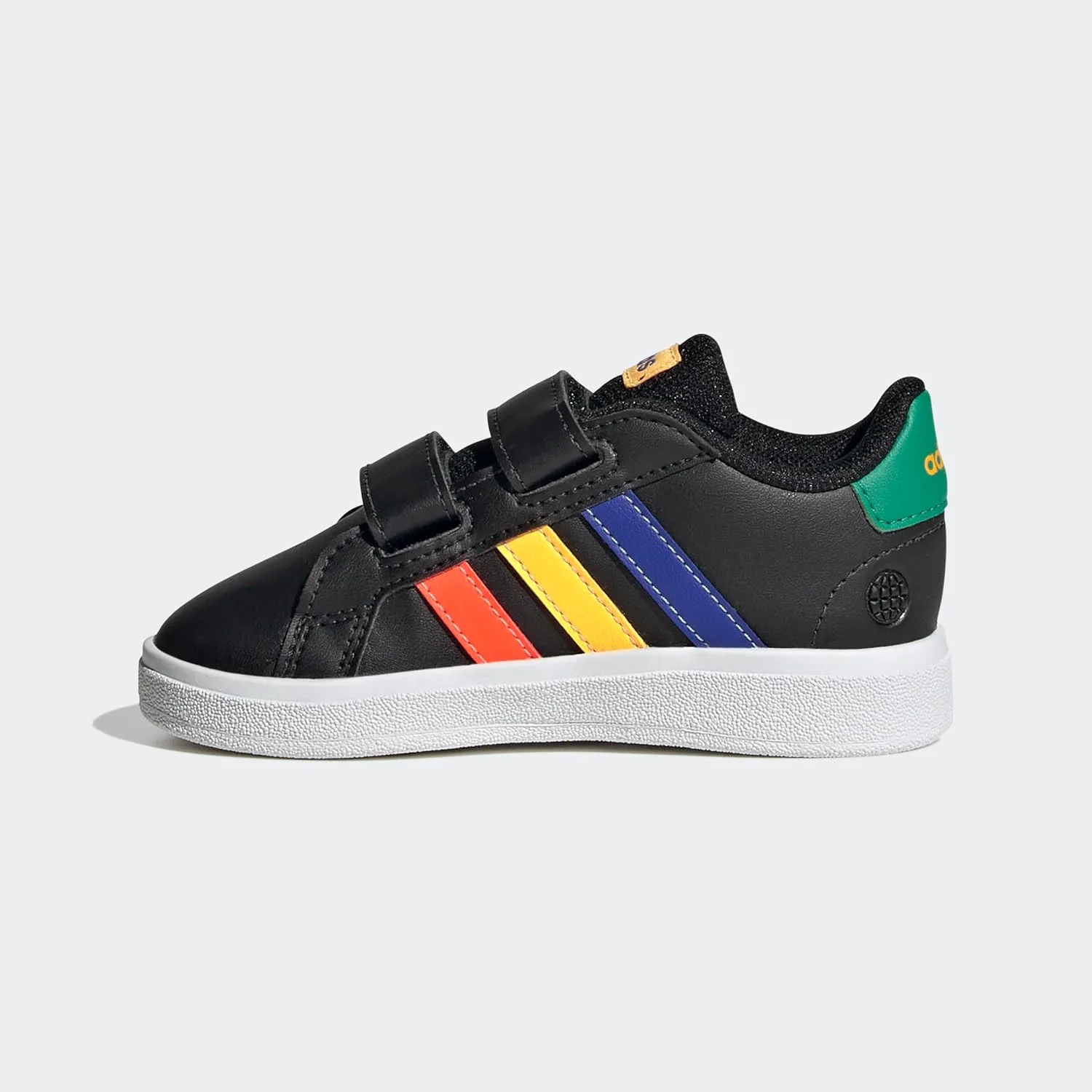 Детские кроссовки Adidas Unisex Baby Grand Court Lifestyle на губе, черный/синий/зеленый — фото 2