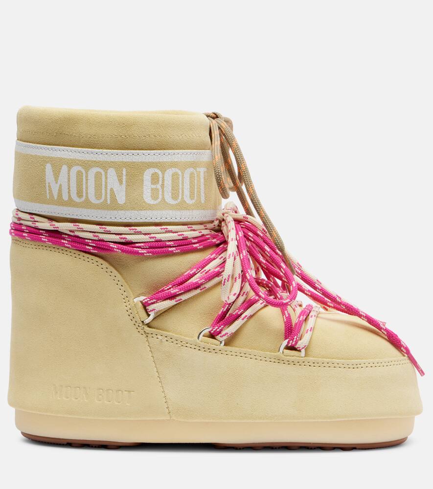 Замшевые ботинки Icon с коротким голенищем Moon Boot, Light Yellow — фото 4