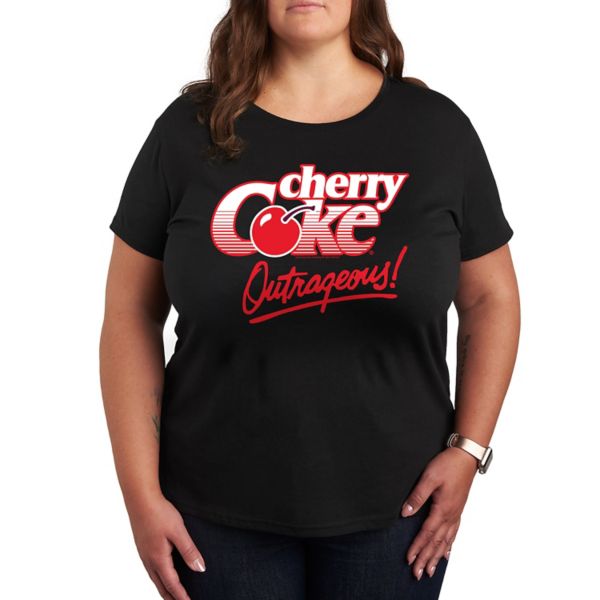 

Футболка с дерзким принтом Plus cherry coke Licensed Character, черный