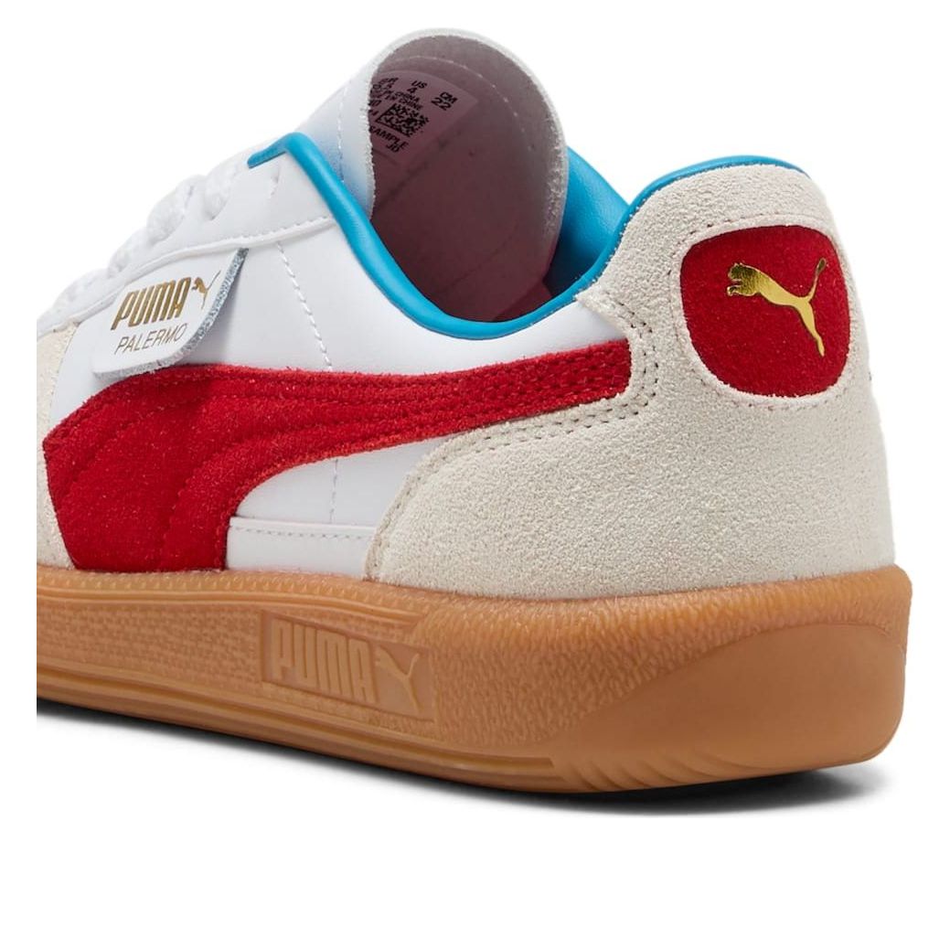 (GS) Puma Palermo Leather 'White Red' — фото 4