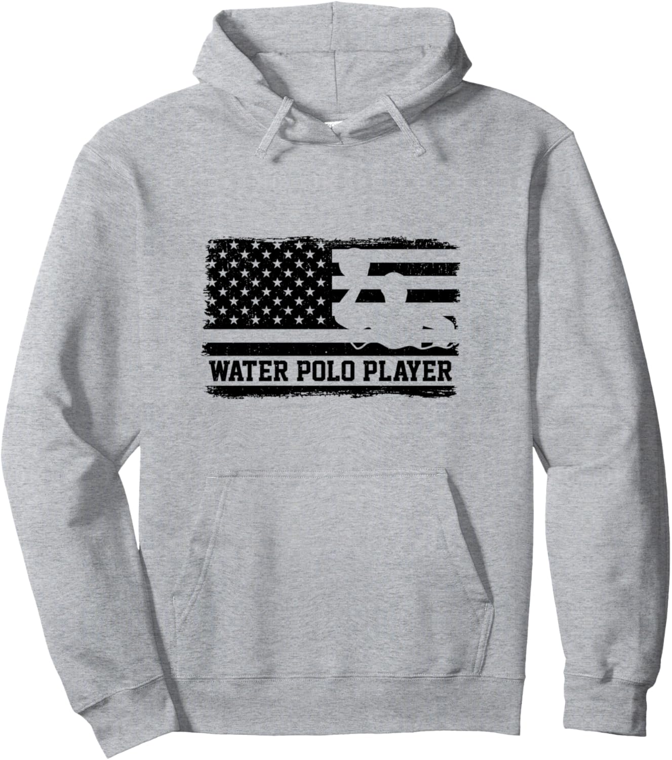 

Худи с американским флагом для игрока в водное поло Water Polo Game Waterpolo Player, серый