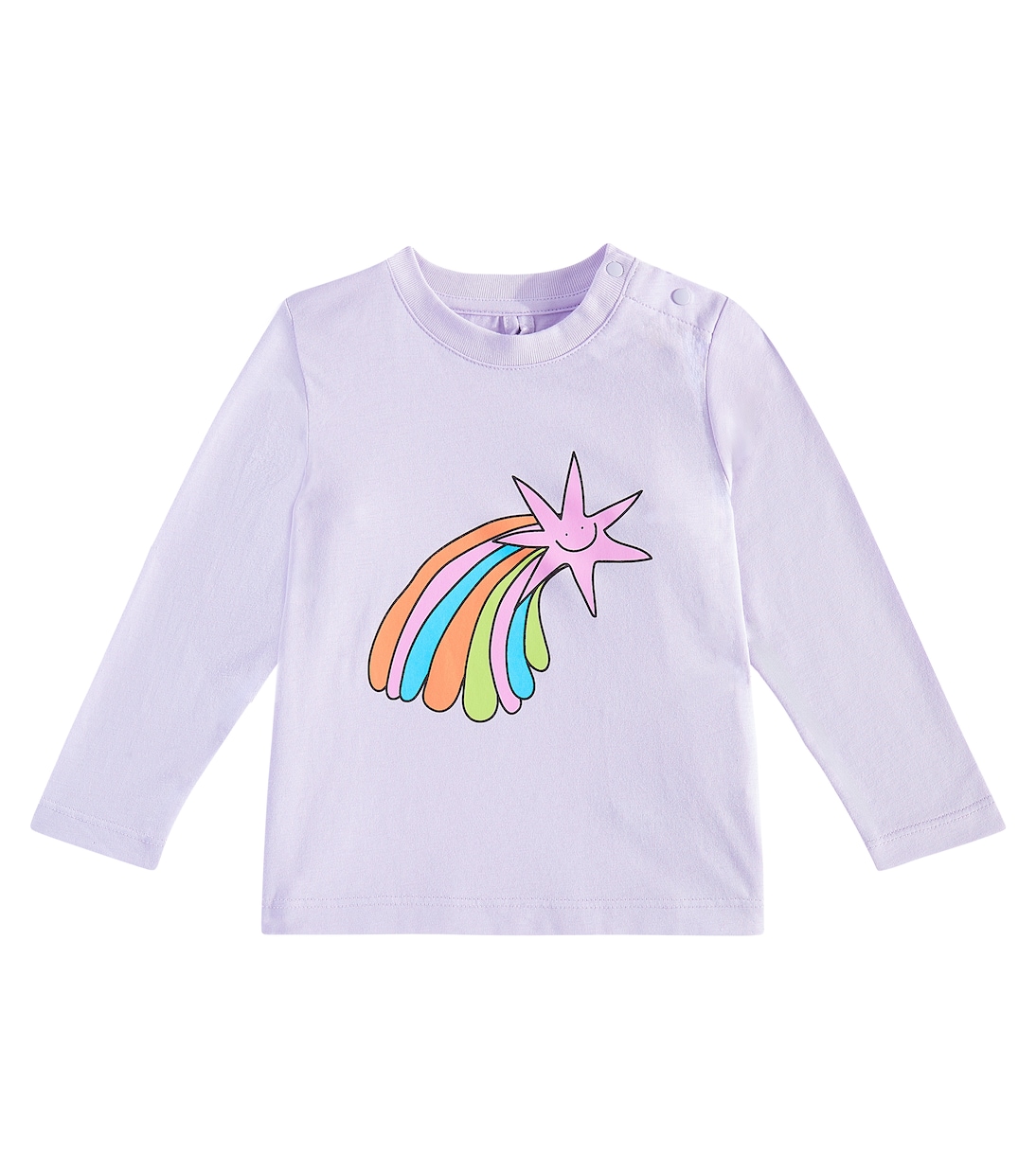 

Детский топ из хлопкового джерси с принтом Stella McCartney Kids, Lilac