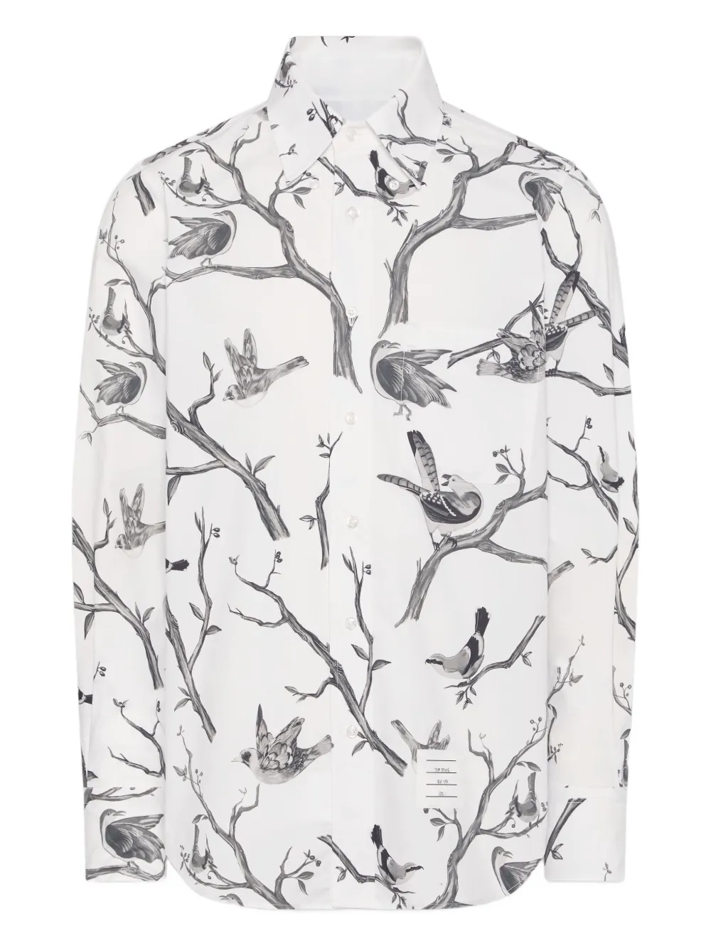 

Рубашка из поплина с длинными рукавами Thom Browne, белый