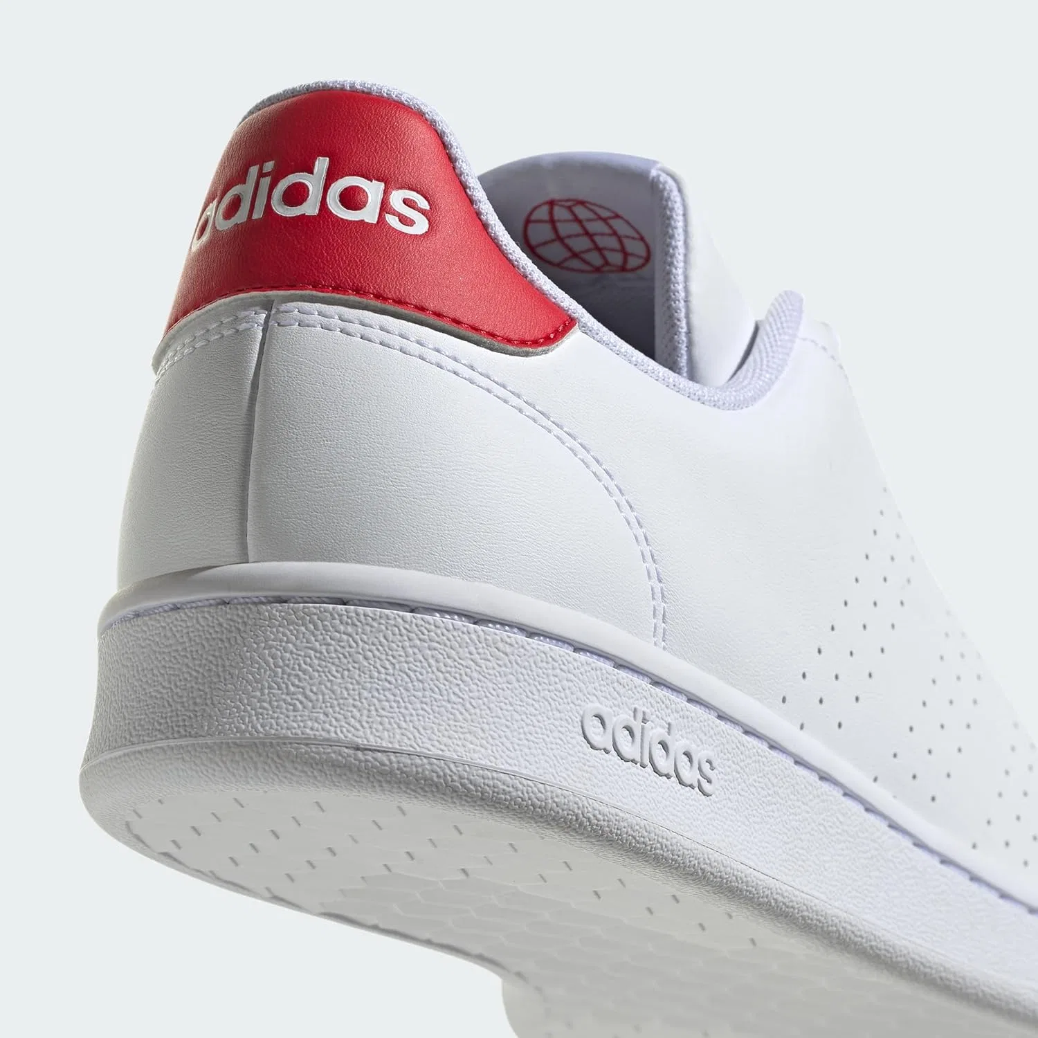Мужские кроссовки Adidas Advantage, Cloud White Better Scarlet Cloud White — фото 4