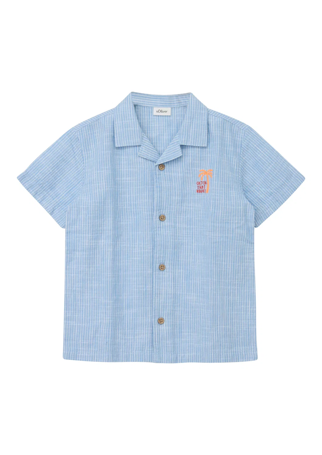 Рубашка на пуговицах стандартного кроя S.Oliver, Light Blue