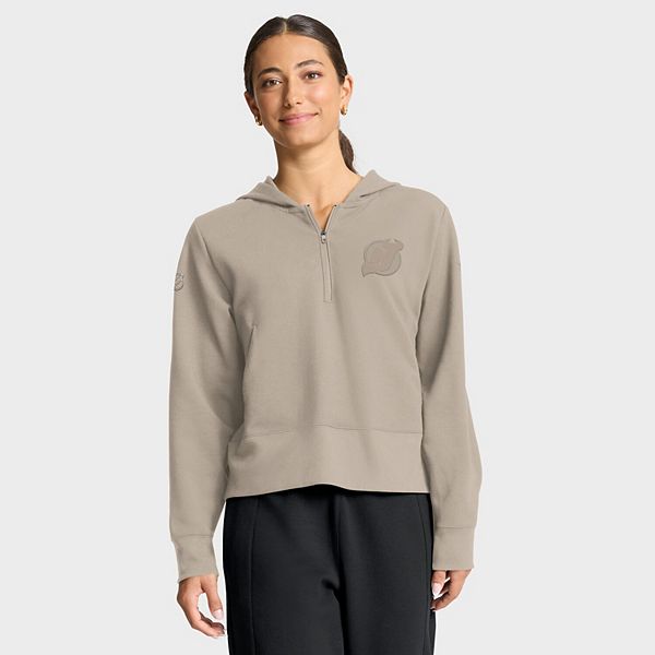 

Женская футболка с капюшоном и молнией на четверть New Jersey Devils Fanatics