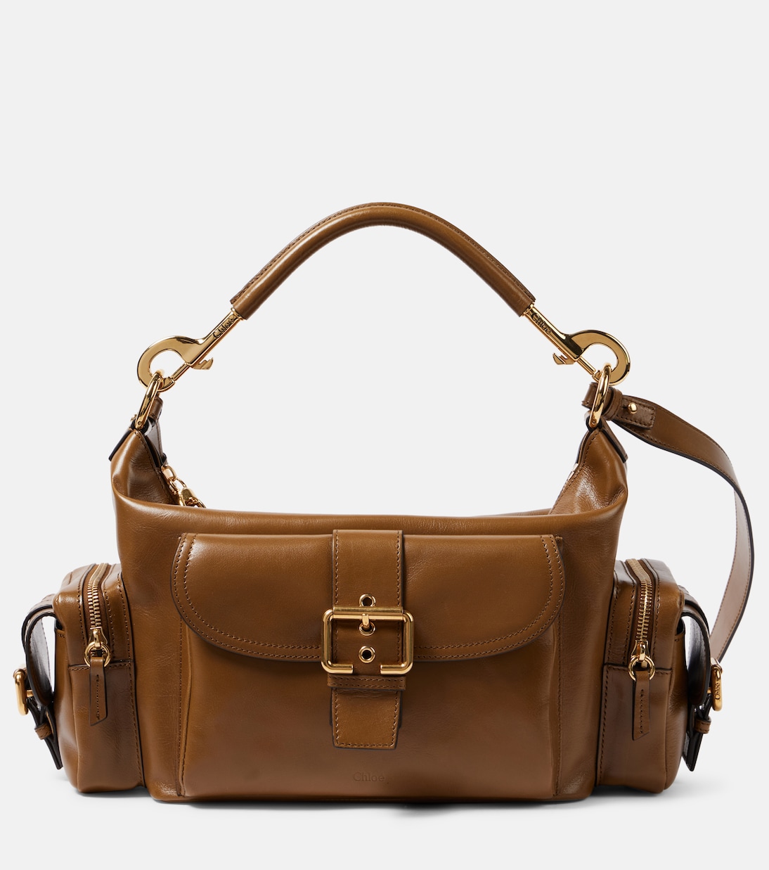 

Маленькая кожаная сумка для фотоаппарата Chloé, Dark Khaki