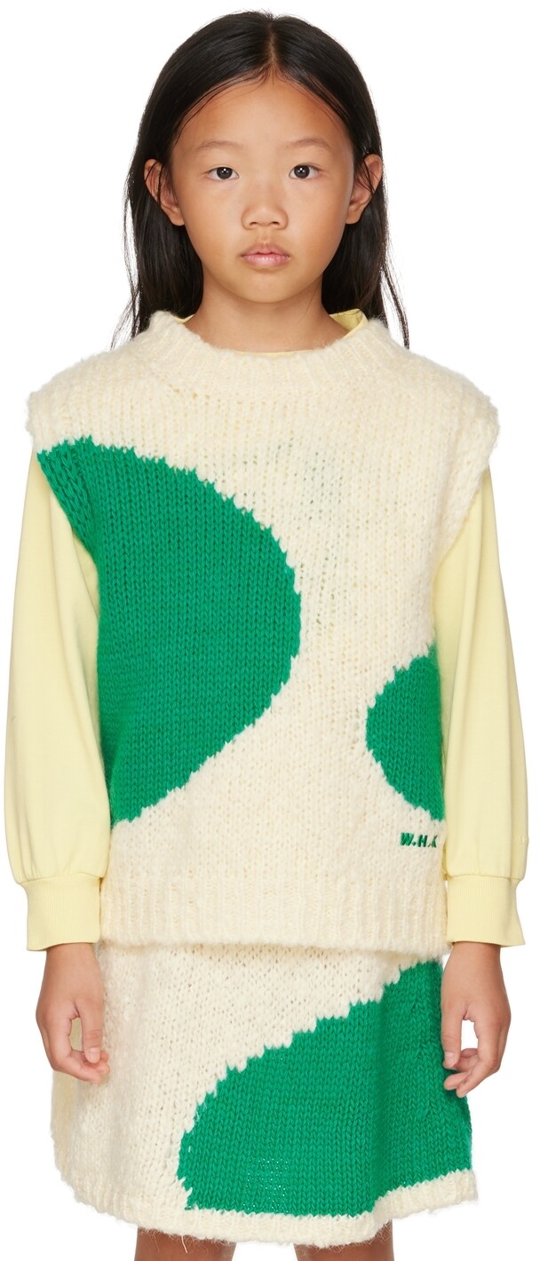 

Детский кремовый жилет в горошек Off-White & Green Weekend House Kids, Бежевый, Детский кремовый жилет в горошек Off-White & Green Weekend House Kids