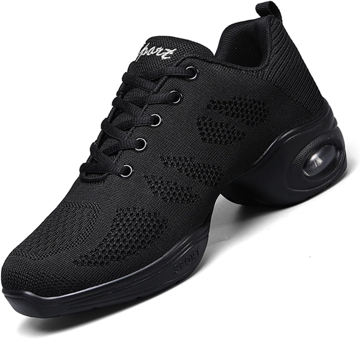 

Женские и мужские кроссовки для джазовых танцев SECHRITE на шнуровке с раздельной подошвой, черный