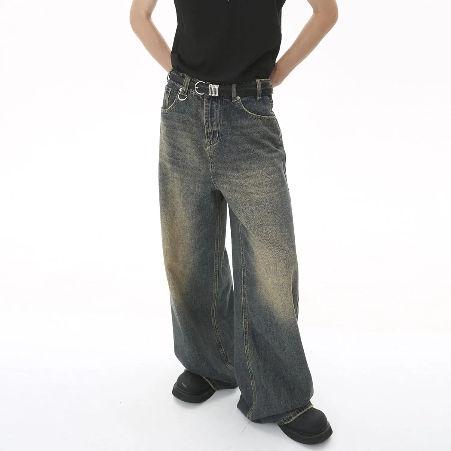 Джинсы широкие Hip Hop Skater Jeans, Old Blue — фото 2