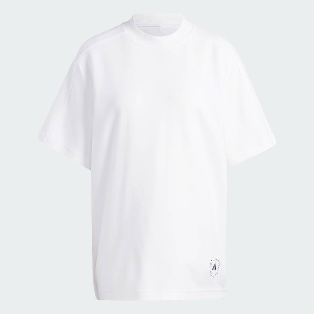 Футболка с короткими рукавами by Stella McCartney с логотипом Adidas, white