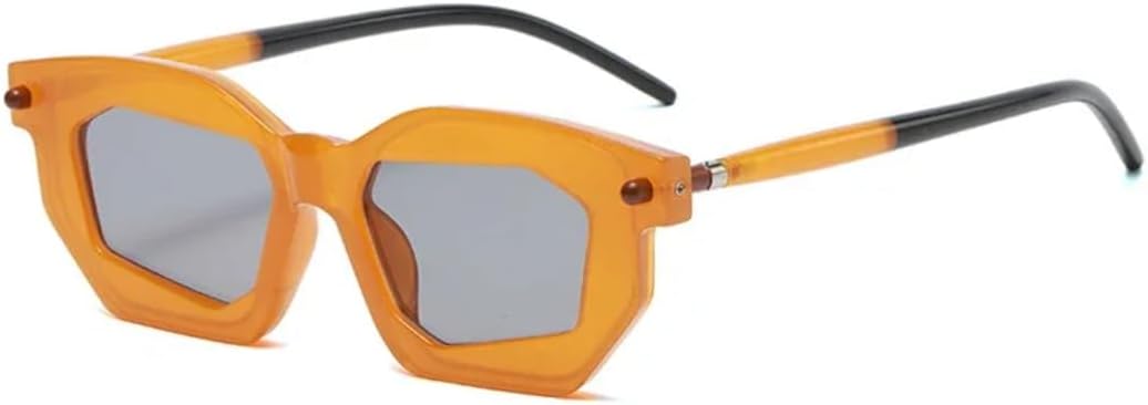 

Солнцезащитные очки с защитой UV400 | Двухцветные прозрачные линзы в стиле панк | для женщин и мужчин, для занятий спортом на открытом воздухе и вождения DSVIGF, Orange Black