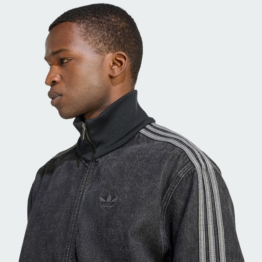 Куртка межсезонная ADIDAS ORIGINALS Adicolor Firebird, Black Denim — фото 4
