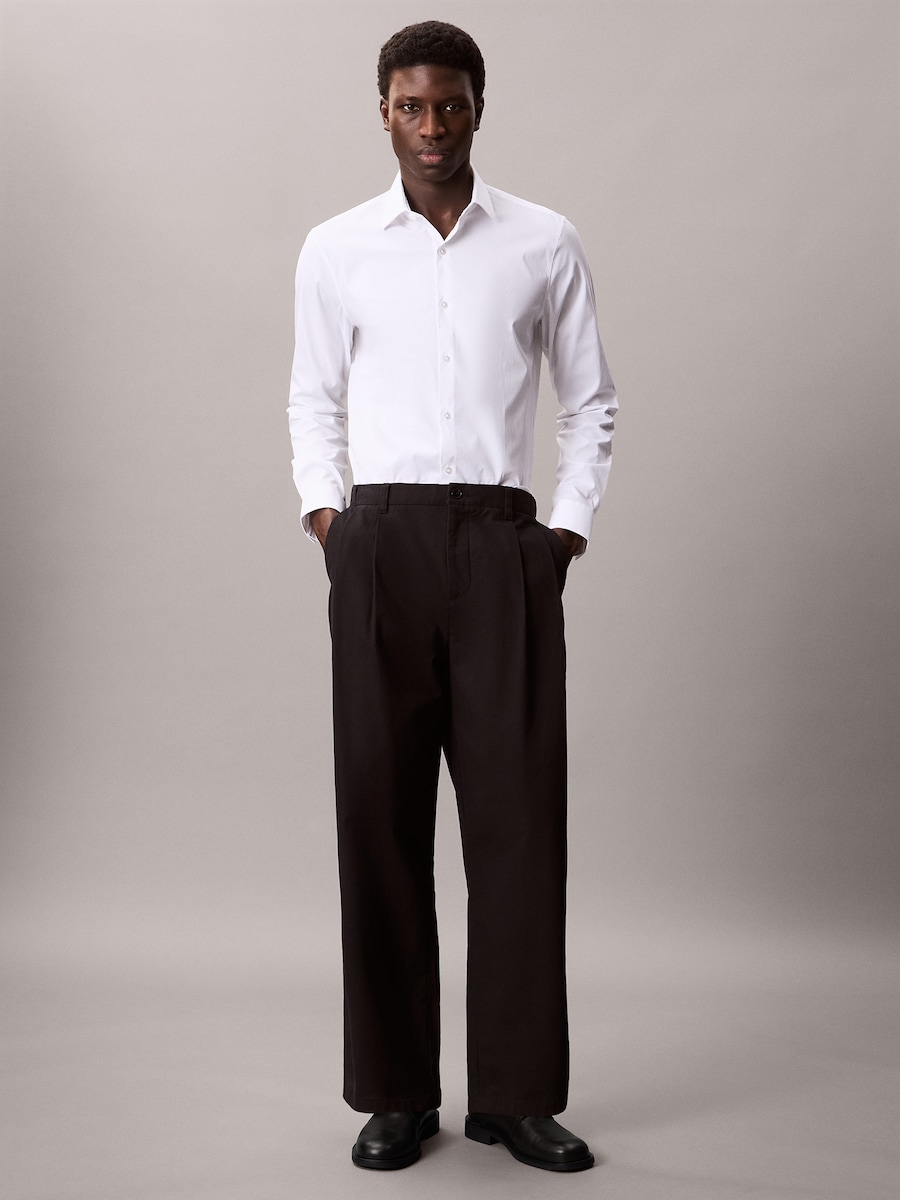 Рубашка делового кроя Slim Fit Calvin Klein ESNTL, белый — фото 4