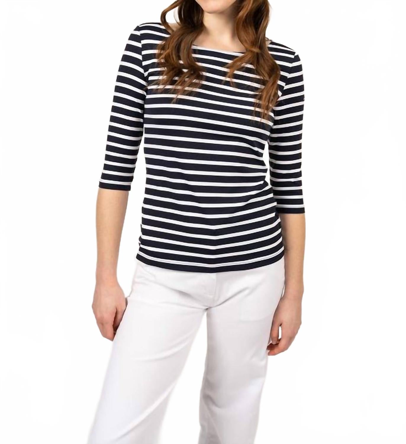 

Темно-синяя/бежевая рубашка с защитой от ультрафиолета Garde Côte Saint James, темно-синий/бежевый