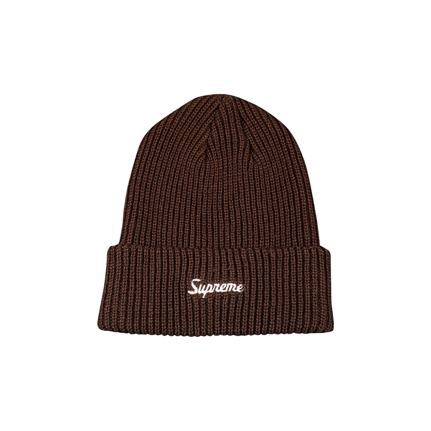 

Шапка-бини Supreme свободного кроя, коричневая
