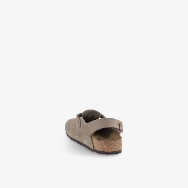 Плоские замшевые сабо с тисненым логотипом Tokio Birkenstock, коричневый — фото 4