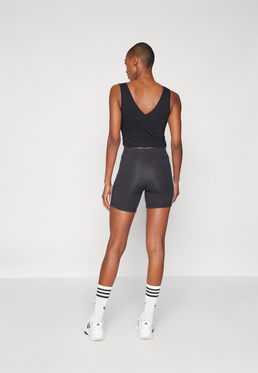Леггинсы Adidas Sportswear Leggings, Black/White/Black — фото 3