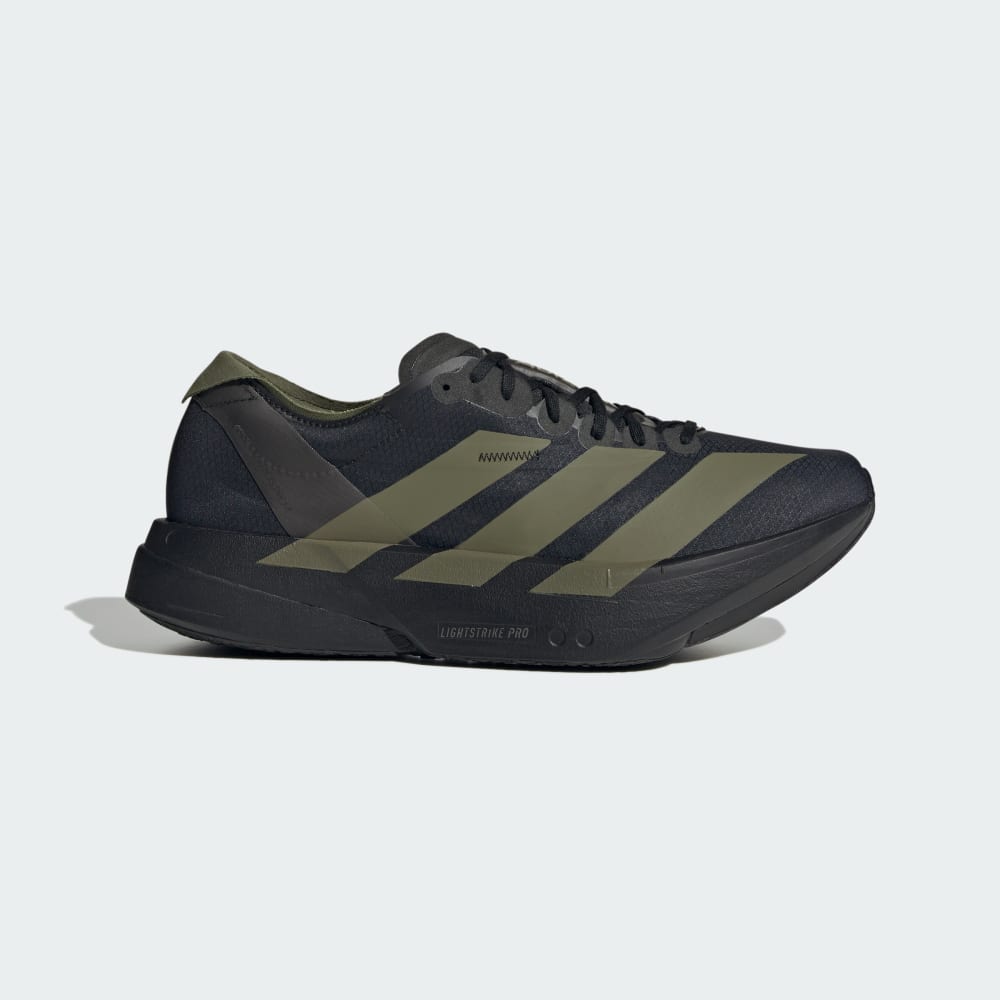 

Кроссовки Adidas Adizero Adios Pro 4 Shoes, цвет Core Black/Focus Olive/Charcoal