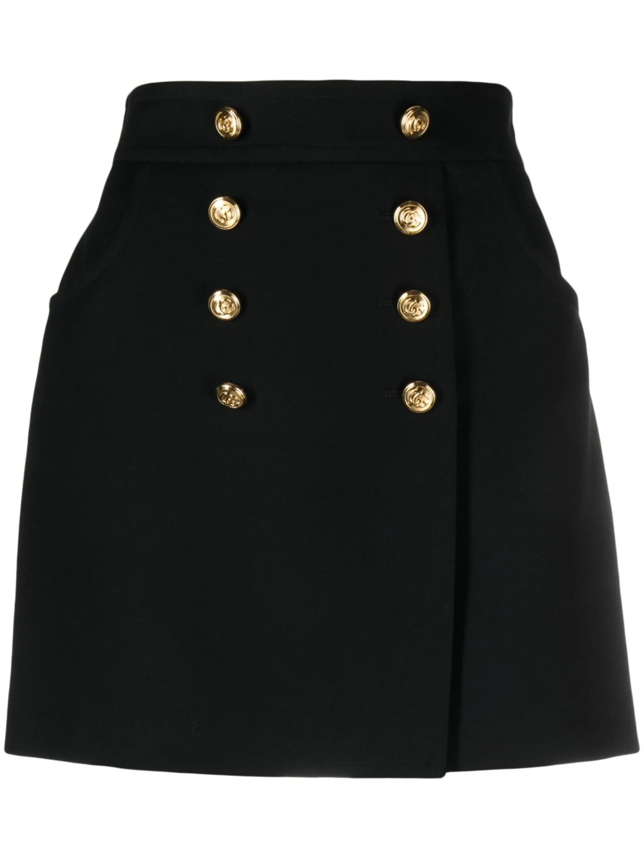 

Креповая юбка на пуговицах Gucci, черный