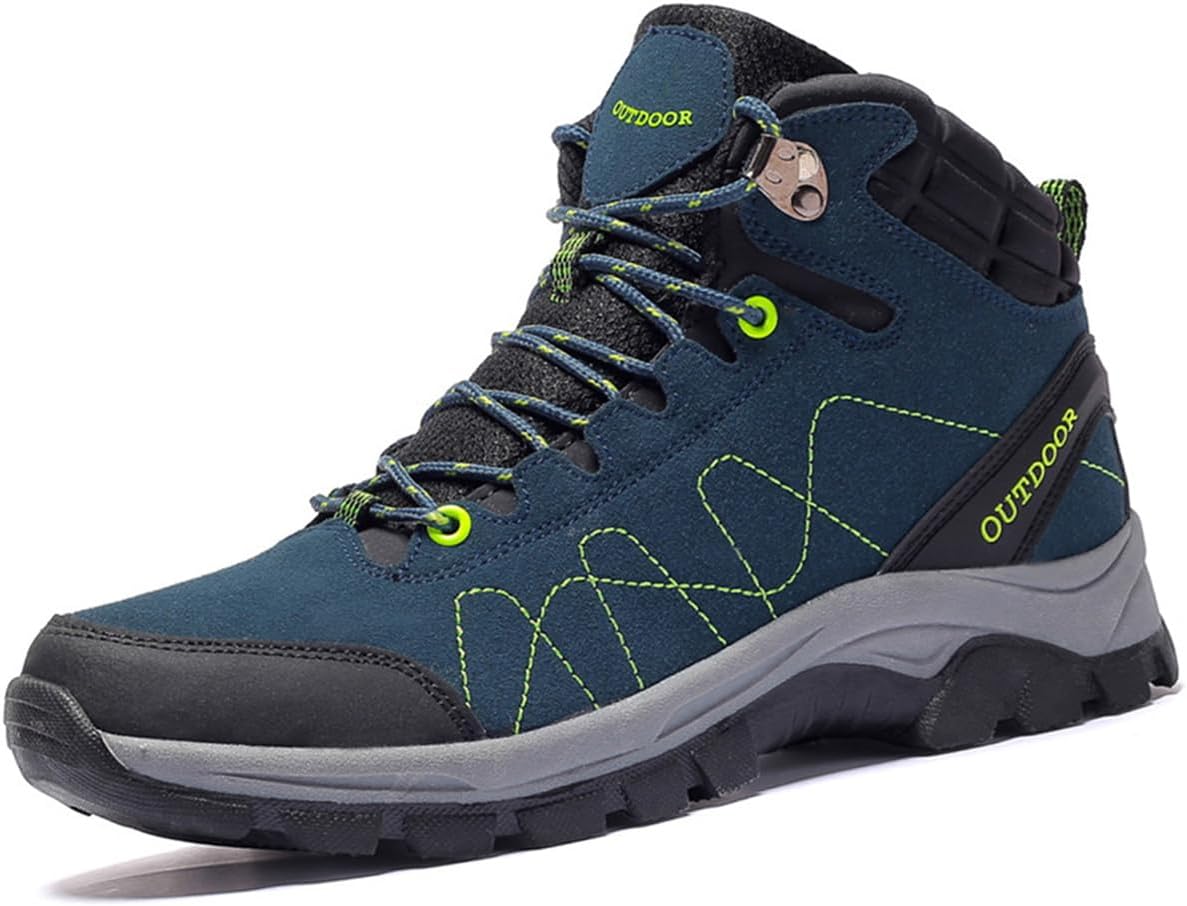 

Мужские повседневные походные ботинки, водонепроницаемые, с противоскользящей подошвой, ботинки, высокие трекинговые кроссовки Zhoupulp, темно-синий