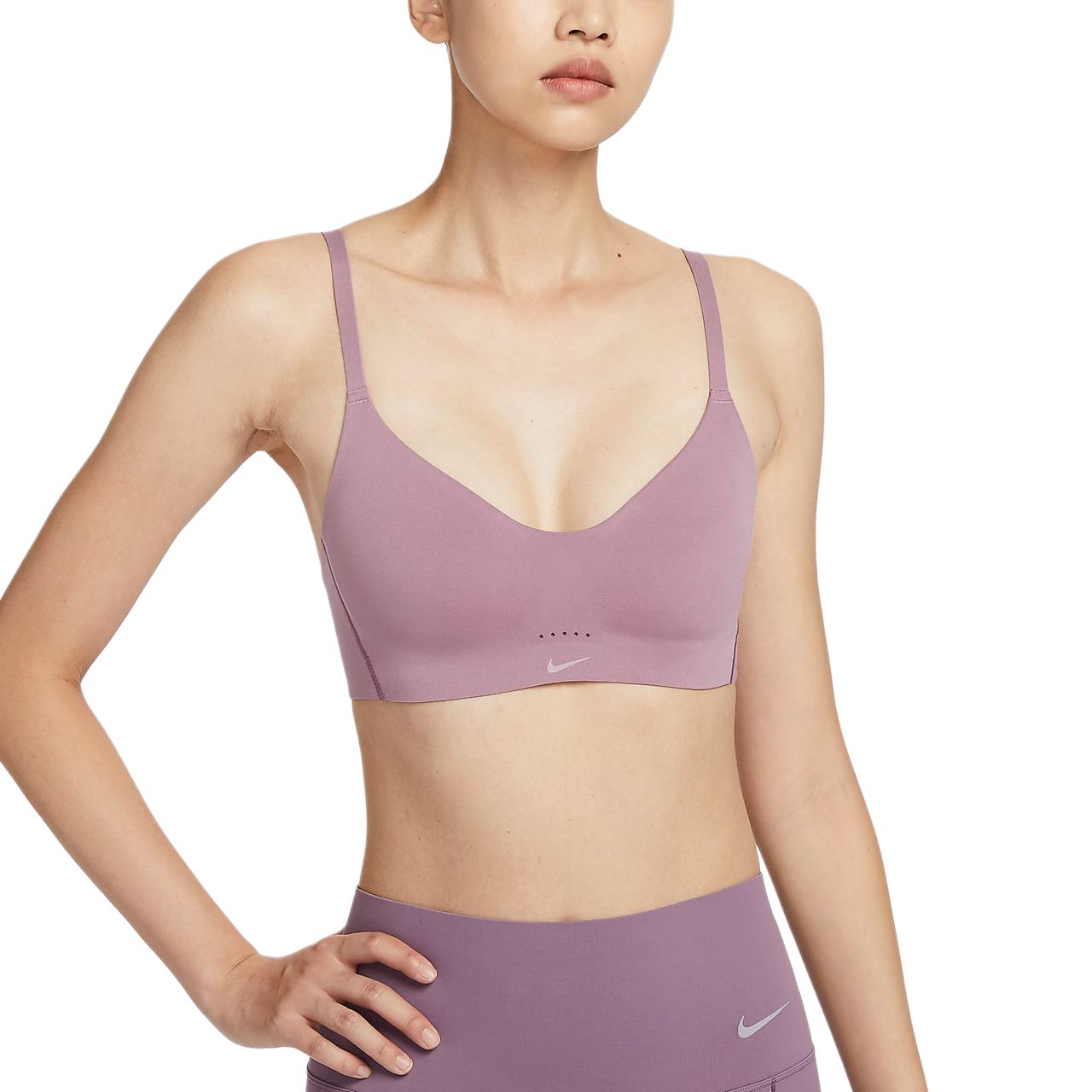 

Nike AlateDri Fit Минималистичное Спортивное Бельё Женское Серый Фиолетовый Красный/Белый
