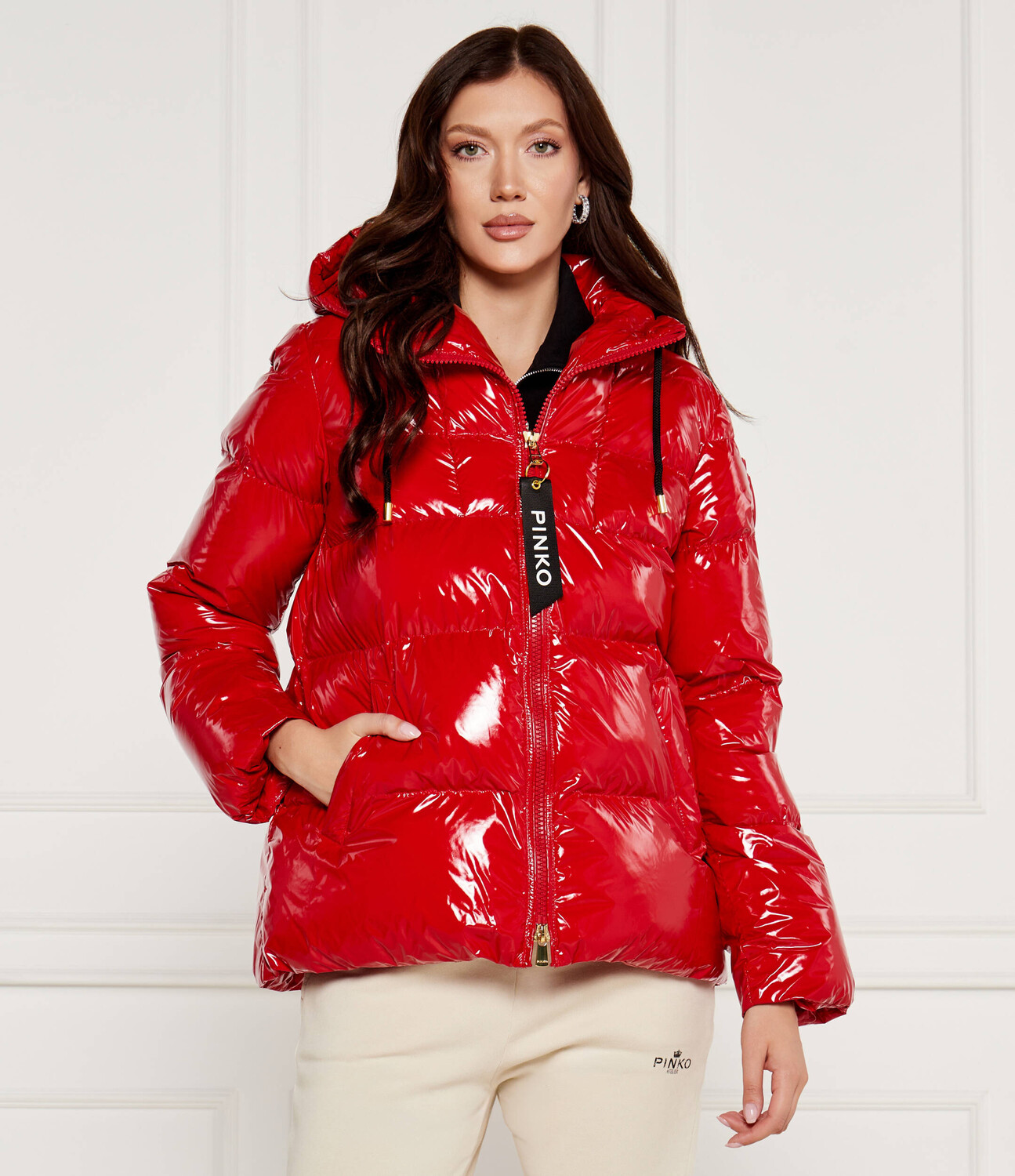 

Куртка Pinko Regular Fit, красный