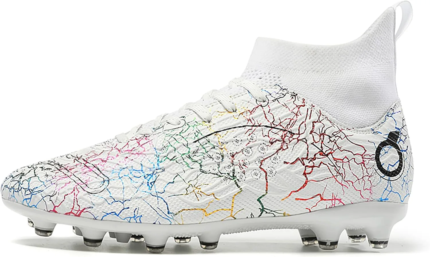 

Мужские футбольные бутсы высокие, для футбола на улице, дышащие, спортивные, профессиональные шипы, футбольная обувь для юношей, унисекс MIGPOGZAI, белый