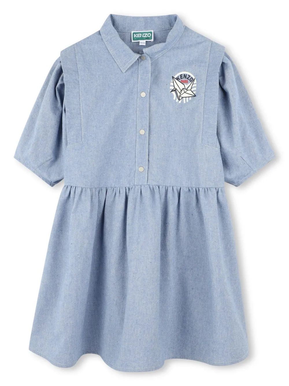 

Платье с логотипом Kenzo Kids, синий