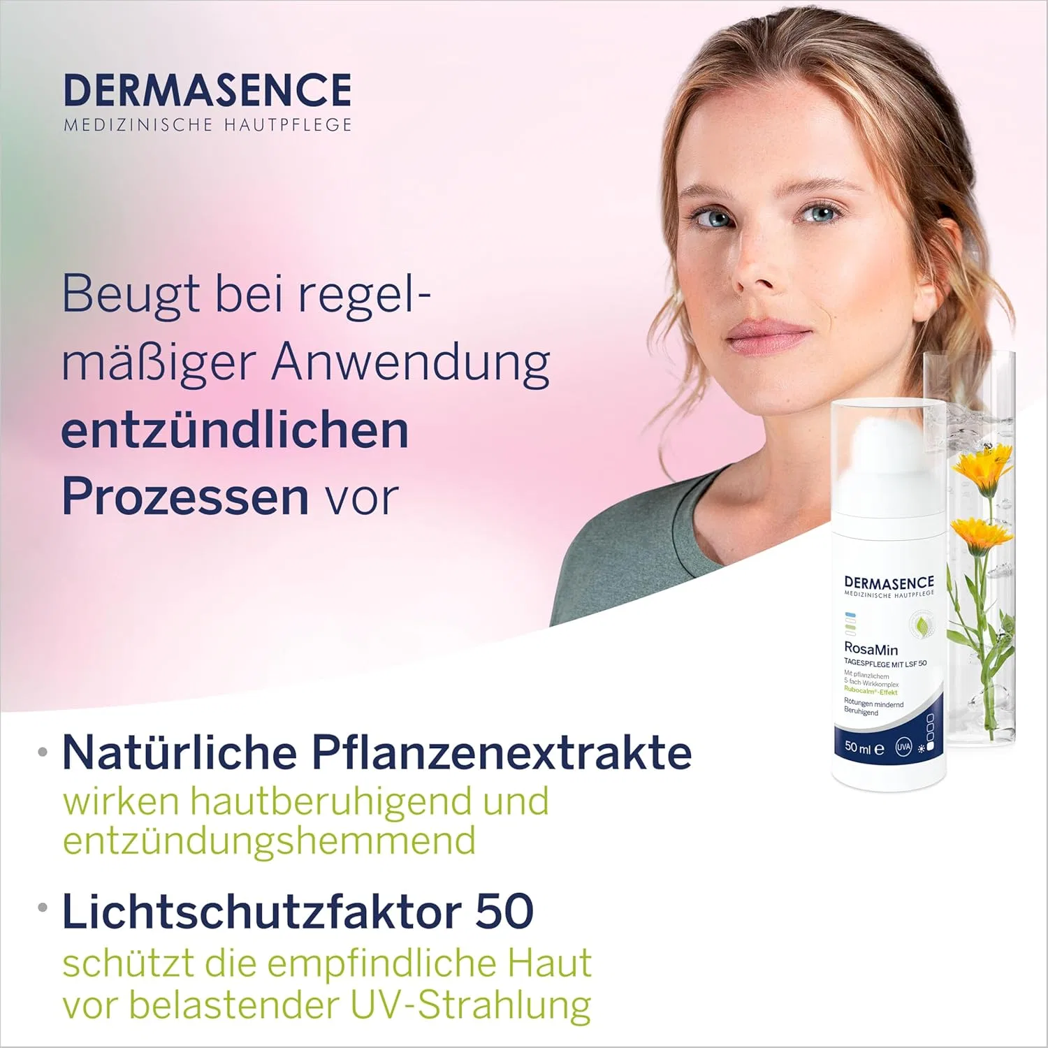Дневной крем DERMASENCE RosaMin SPF 50, 50 мл Dermasence — фото 4