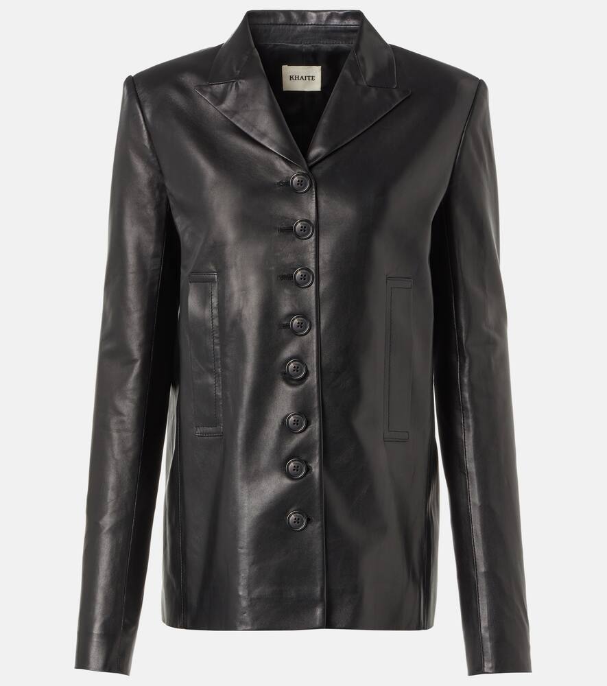 

Кожаный блейзер saraphina Khaite, Black