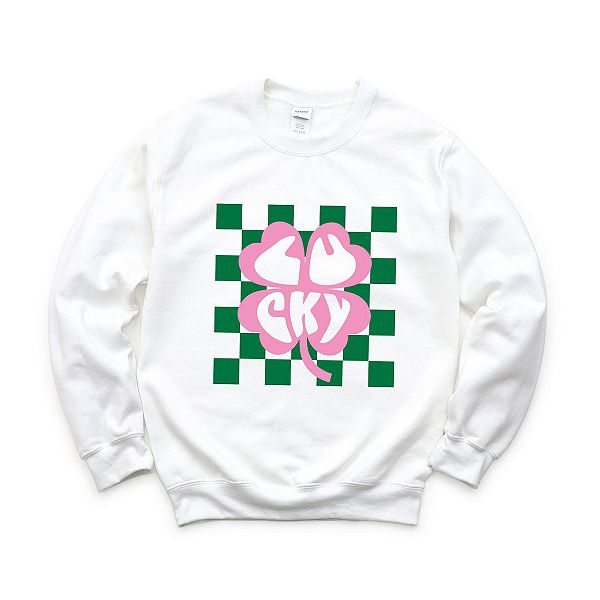 

Свитшот Lucky Clover в клетку Simply Sage Market, White, Белый, Свитшот Lucky Clover в клетку Simply Sage Market, White