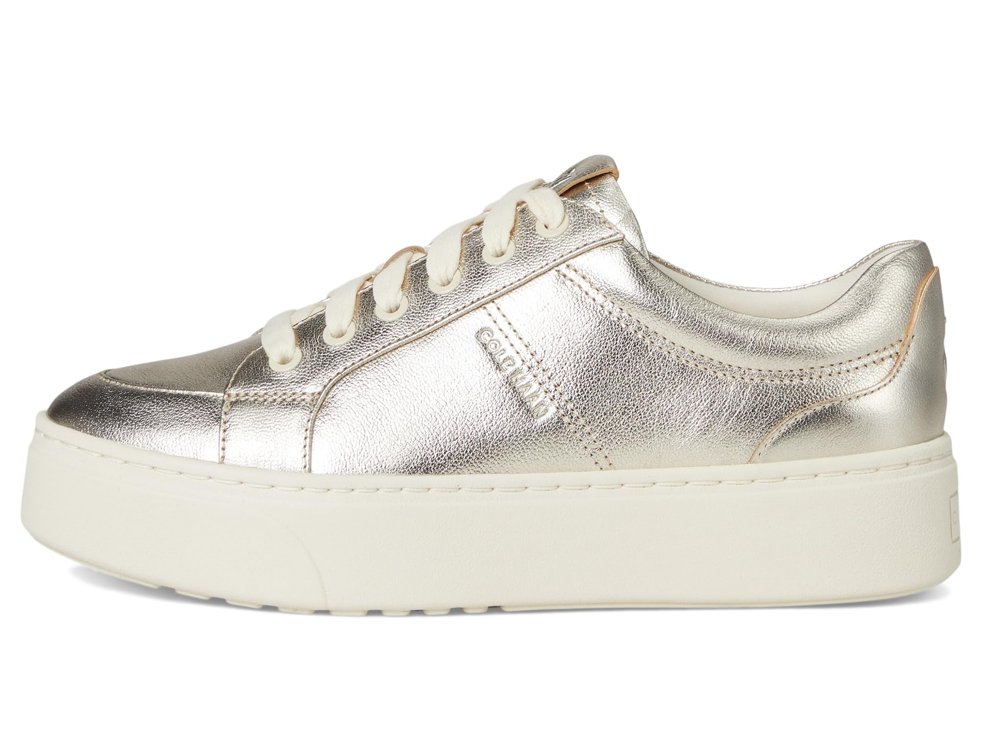 Кроссовки Cole Haan Grandpro Max Platform Sneakers, Soft Gold Metallic/Ivory — фото 4