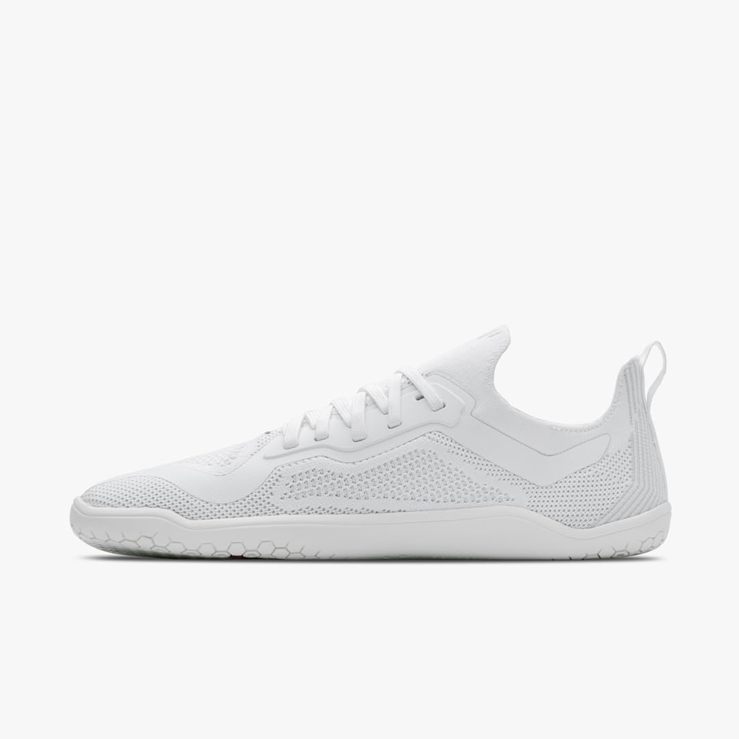 Мужские кроссовки для ходьбы Vivobarefoot Primus Lite Knit, Развивают силу, баланс и подвижность, Легкие для тренировок и бега, Широкая посадка, Гибкая вязка, белый — фото 3