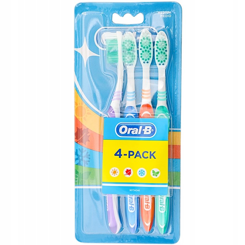 

Зубные щетки Oral-B Medium, 4 шт., 4 шт., СРЕДНИЕ