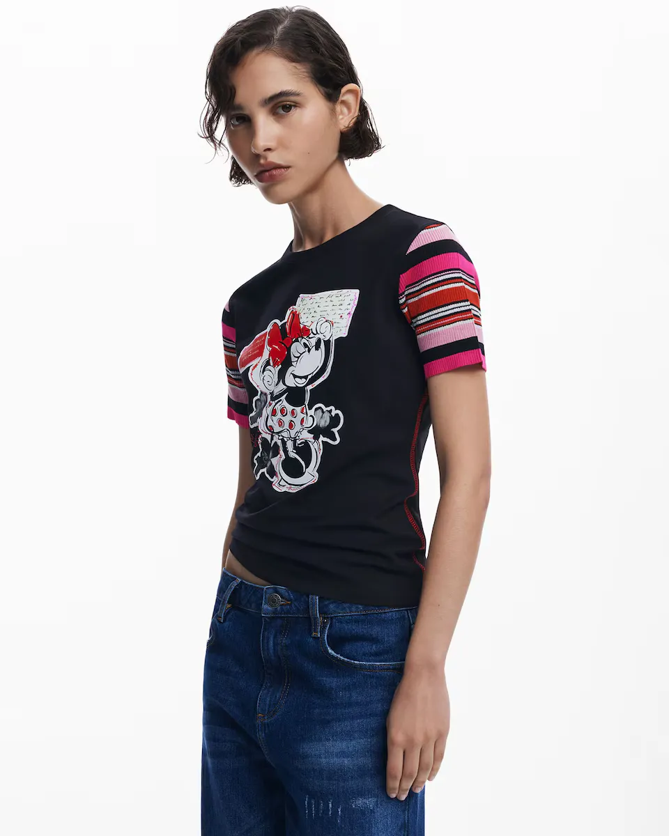 

Женская футболка с коротким рукавом Minnie Mouse Desigual, черный