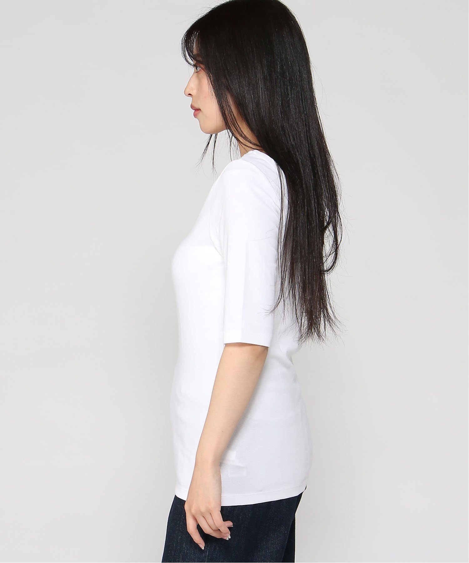 (W) Современная футболка с вырезом-лодочкой GAP, FRESH_WHITE — фото 3