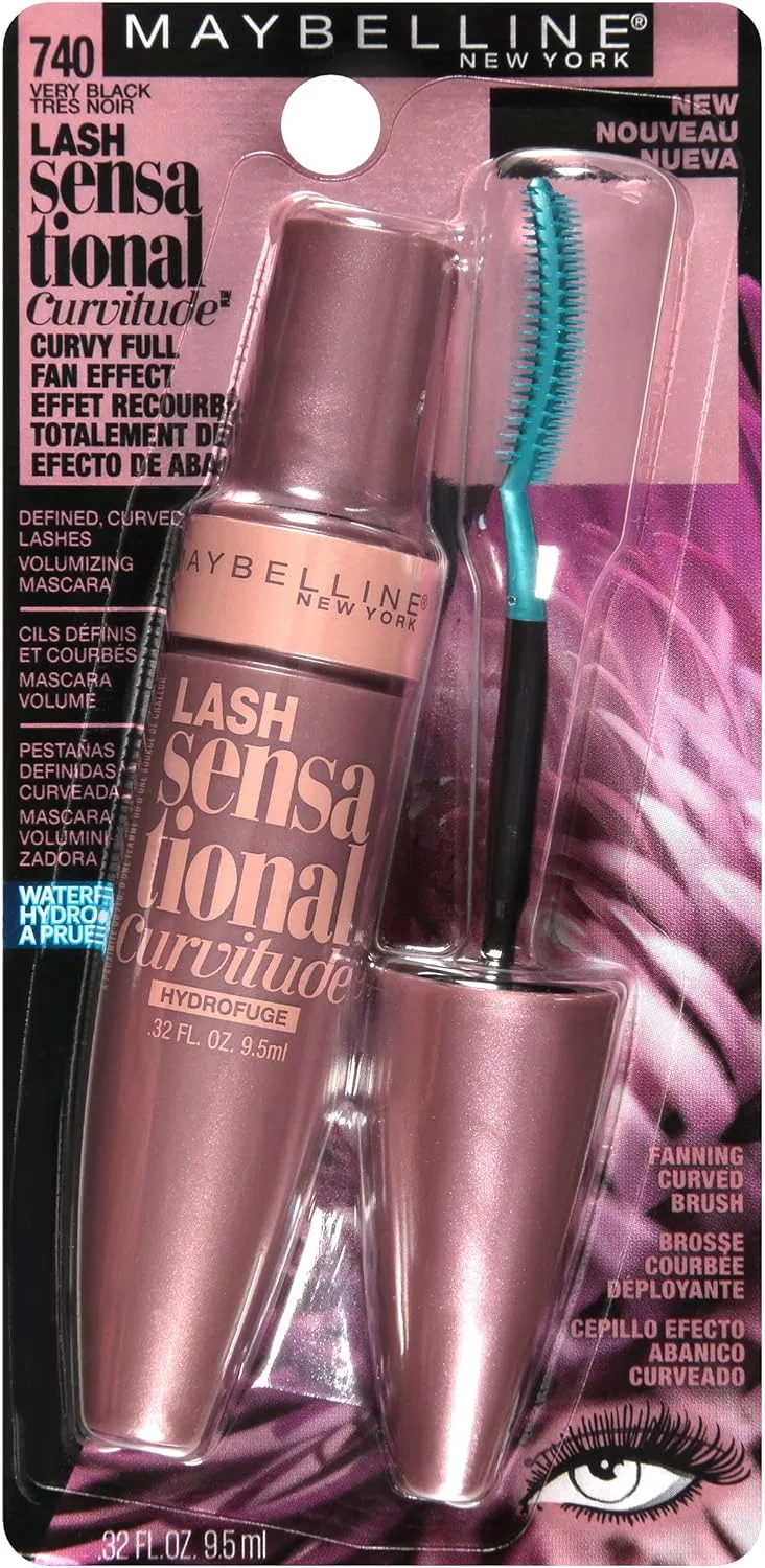 Тушь для ресниц водостойкая Maybelline New York Sensational Curvitude Ultra Black, 0.32 fl oz — фото 2