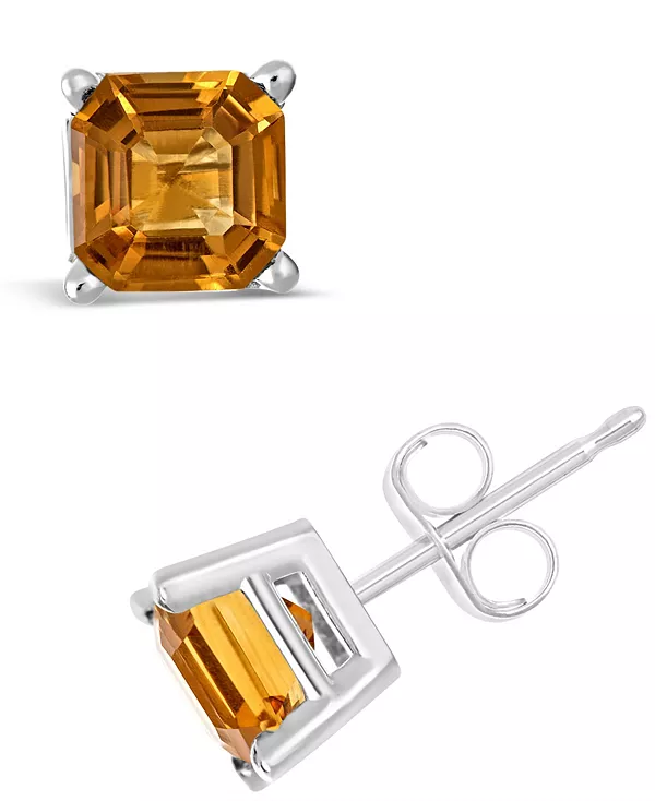 

Серьги-Гвоздики с аметистом (1-9/10 карат) из стерлингового серебра (также доступны с цитрином) Macy'S, citrine