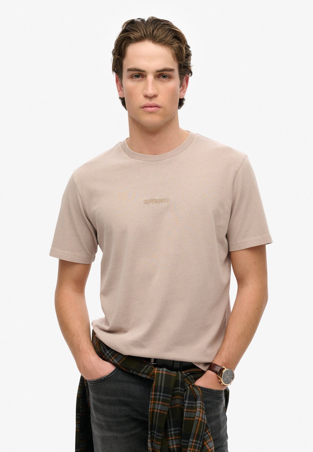 

Базовая футболка MICRO LOGO Superdry, бежевый