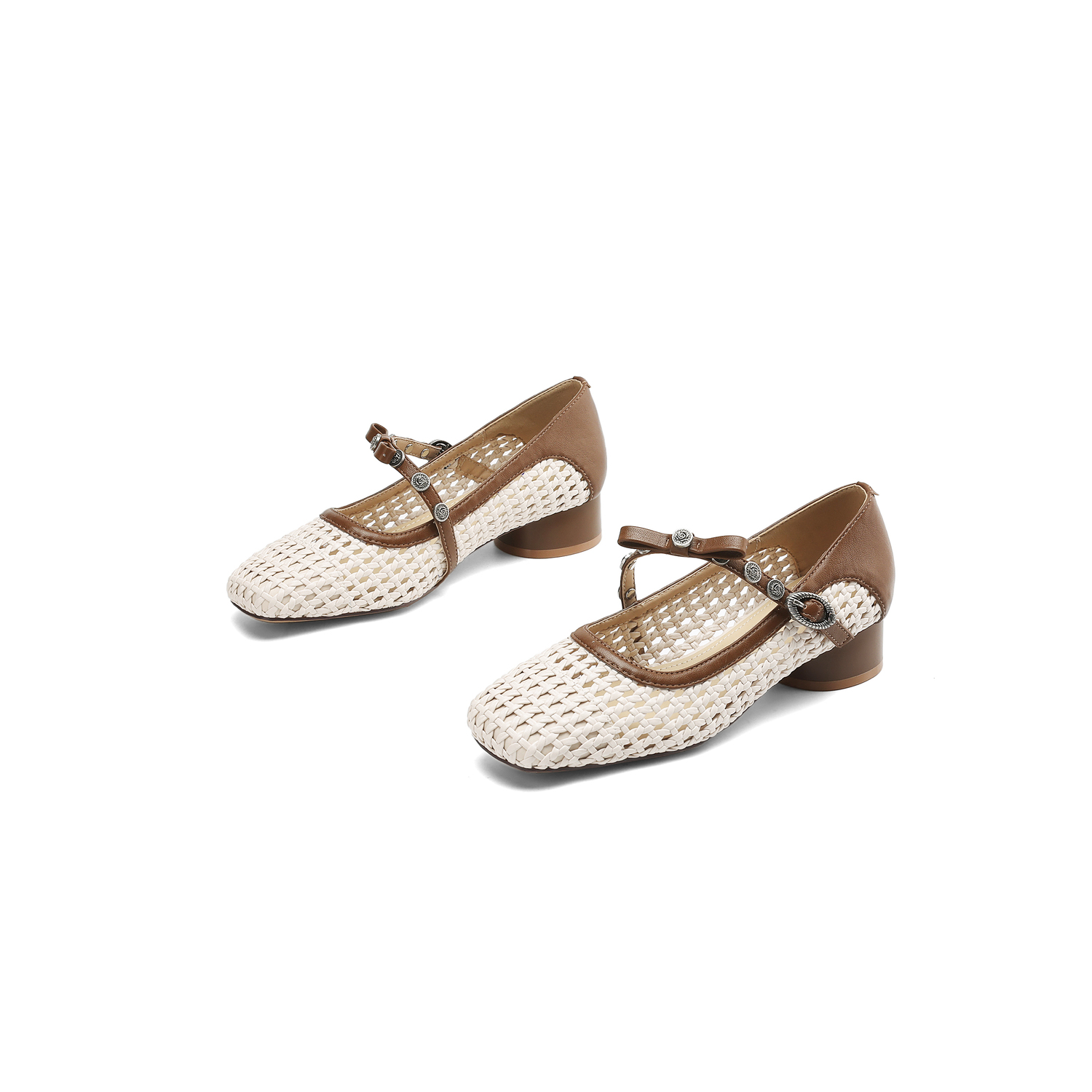 DAPHNE Женские повседневные туфли-лодочки бежево-коричневые, цвет Beige Brown — фото 2