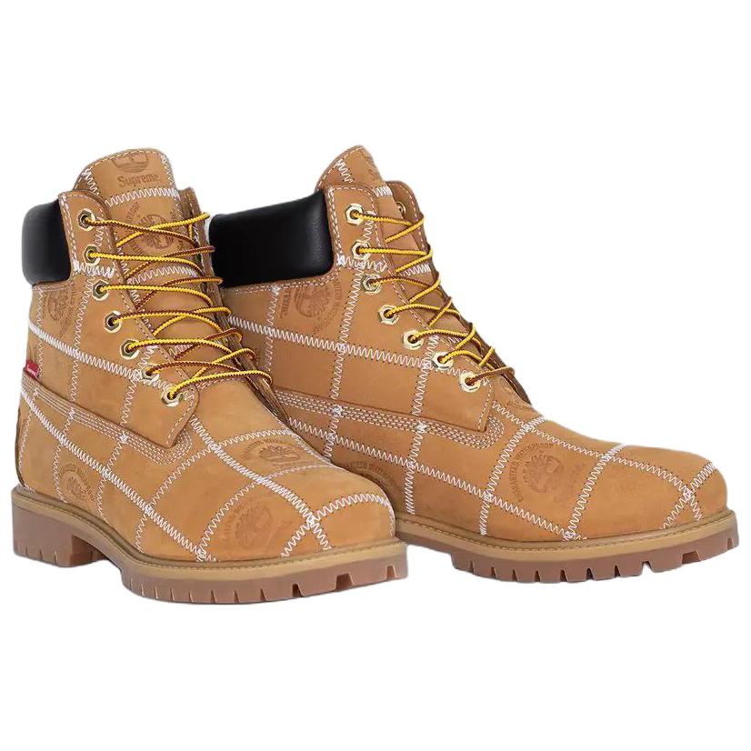 Supreme x PREMIUM короткие ботинки мартин унисекс Timberland, коричневый — фото 4