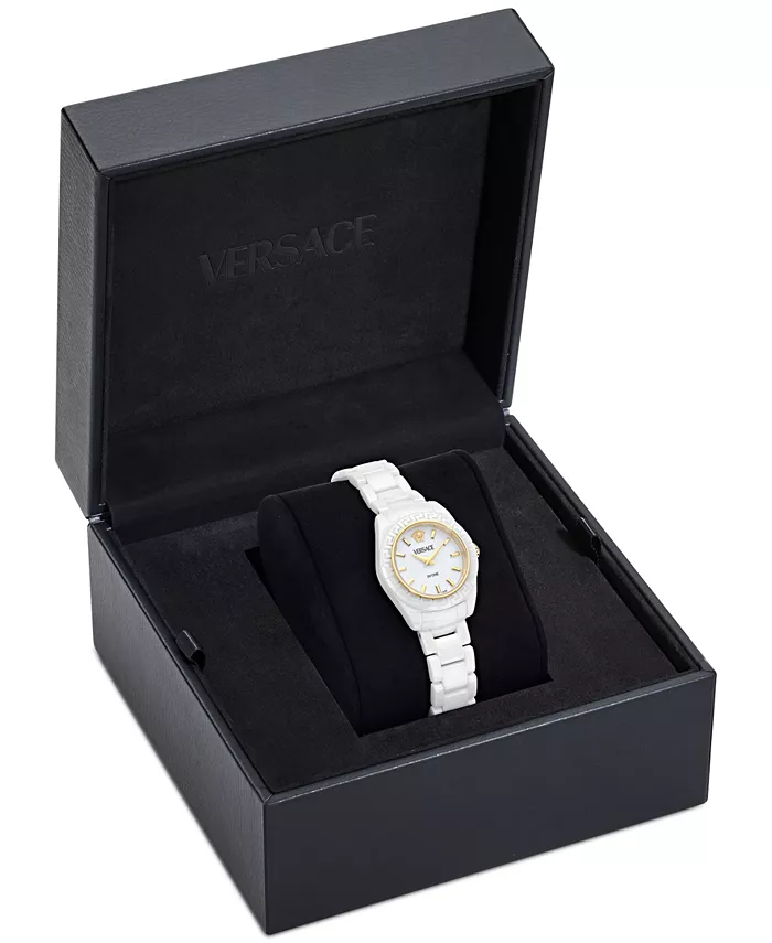 Женские швейцарские часы Swiss DV One Mini White Ceramic на браслете, 28 мм Versace — фото 2