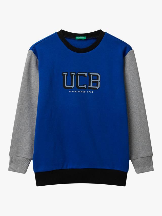 

Детский хлопковый свитшот с цветными блоками Benetton, Multi